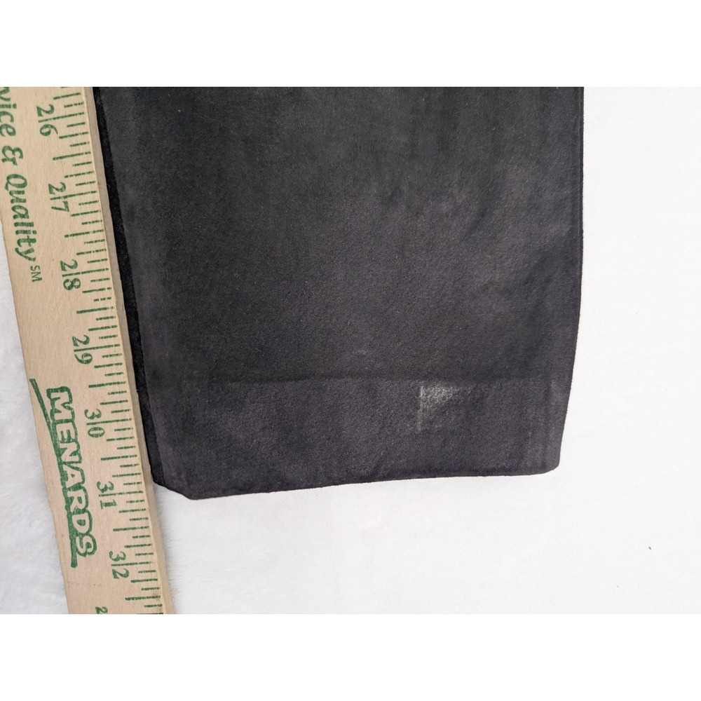 Vintage Pia Rucci Suede Leather Pants 6 Black 80s High Waisted Model Off Duty - Picture 6 of 8